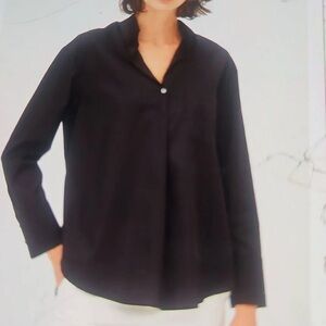 Sophisticated Ari Black Button Down Shirt for Women